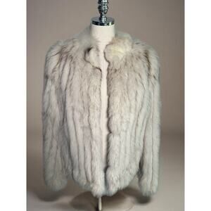 Saga Fox Fur Superb Quality Ranched Fox Quarter Length Evening Coat S/M Mob Wife
